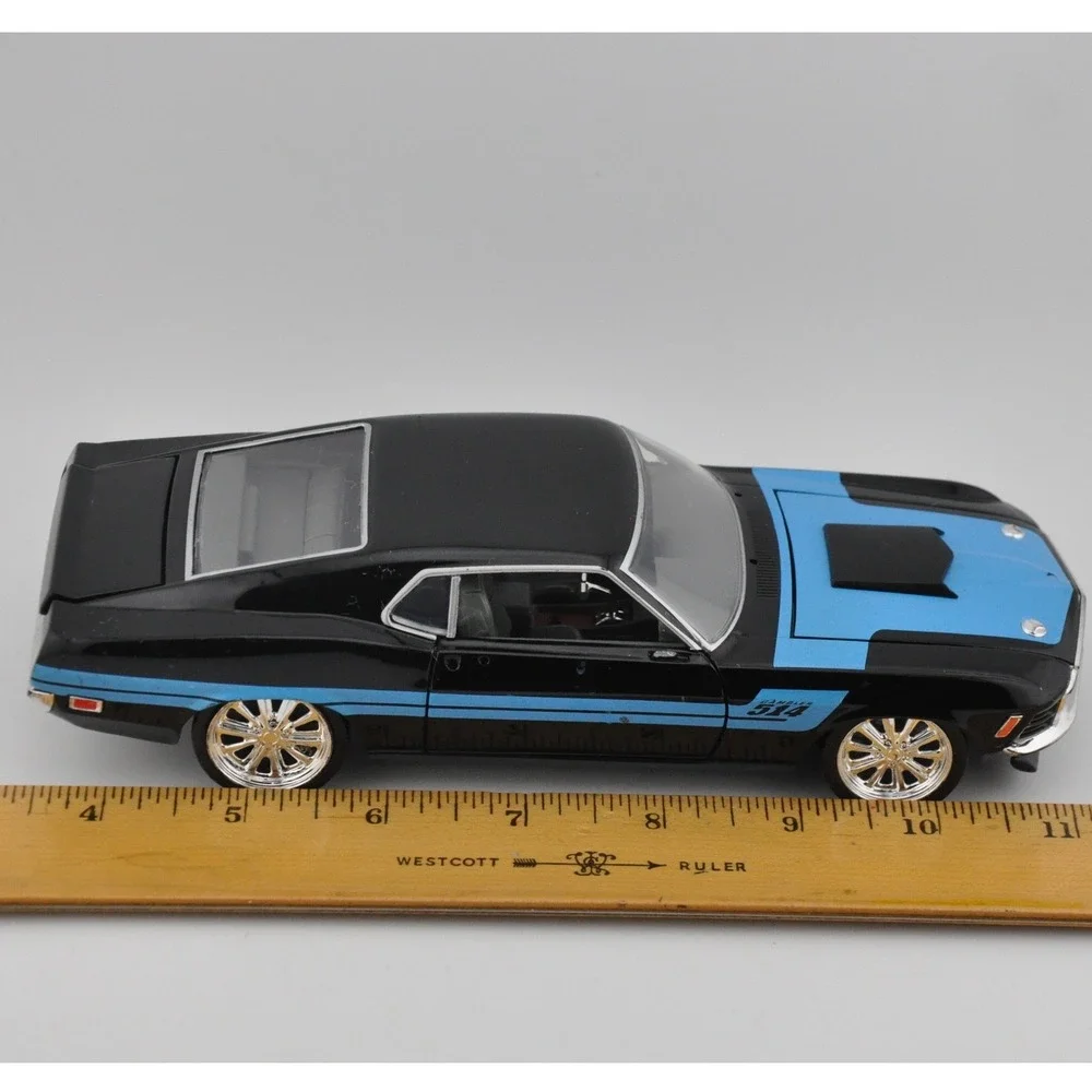 M2 Machines 1970‎ Ford Mustang Foose Black Blue Excellent Diecast Car